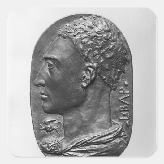 Medallion Self Portrait Vierkante Sticker (Voorkant)