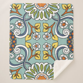 Medallion Turks Stijl Patroon Sherpa Deken