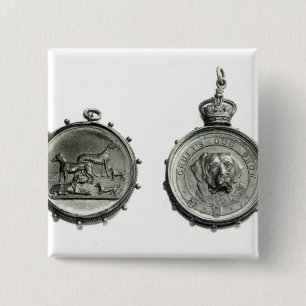 Medals van het Show van de Dog van Cruft, c.1910 Vierkante Button 5,1 Cm