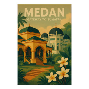 Medan, Indonesië reizen Perfect Poster