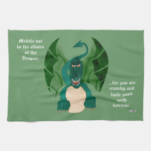 Meddle niet - Dragon Funny Theedoek
