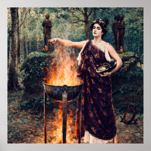 Medea die haar Toverdrank Brouwt –  Poster