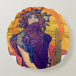 Medea (Medee), Alphonse Mucha Sierkussen Rond Kussen