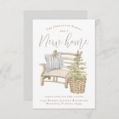 Medeaankondiging van Cozy House Moving Kaart (Voorkant / Achterkant)