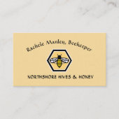 MÉDECIN APIARY Carte de visite Hexagon et abeille (Devant)