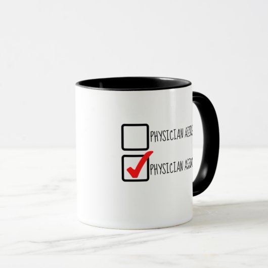 Médecin Assistant associé CheckBox Mug (Devant droit)