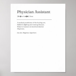 Médecin Assistant Définition Drôle Poster cadeau