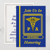 Médecin Assistant Invitation à la retraite (Devant / Derrière)