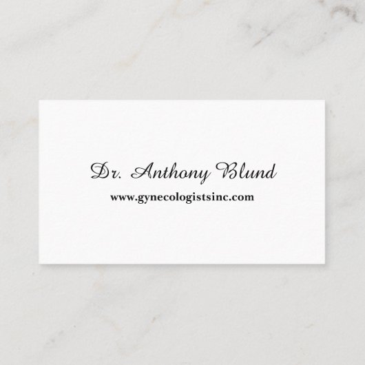 Médecin avec Carte de visite de code QR (Dos)