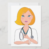 Médecin Avec Invitations De Stehoscope (Devant)