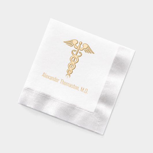 Médecin Caducée Nom Professionnel (Gauche)