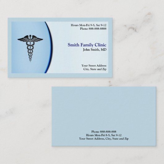 Médecin Carte de visite (Devant / Derrière)