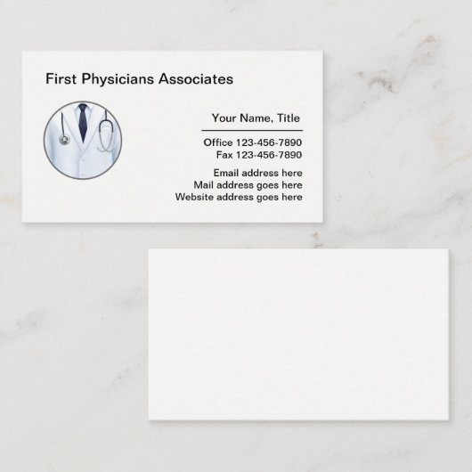 Médecin Carte de visite (Devant / Derrière)