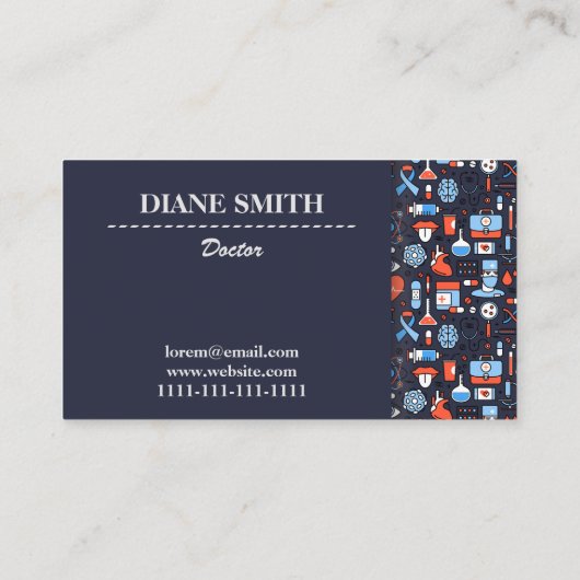 MÉDECIN CARTE DE VISITE (Dos)