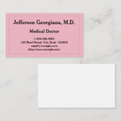 Médecin de base carte de visite (Devant / Derrière)