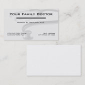Médecin de famille simple cartes de visite (Devant / Derrière)