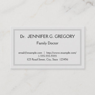 Médecin de famille simple et professionnel carte