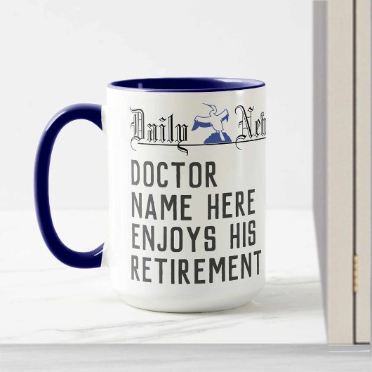 Médecin de retraite Mug de café à personnaliser