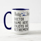 Médecin de retraite Mug de café à personnaliser (Gauche)