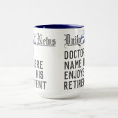 Médecin de retraite Mug de café à personnaliser (Centre)