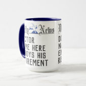 Médecin de retraite Mug de café à personnaliser (Devant gauche)