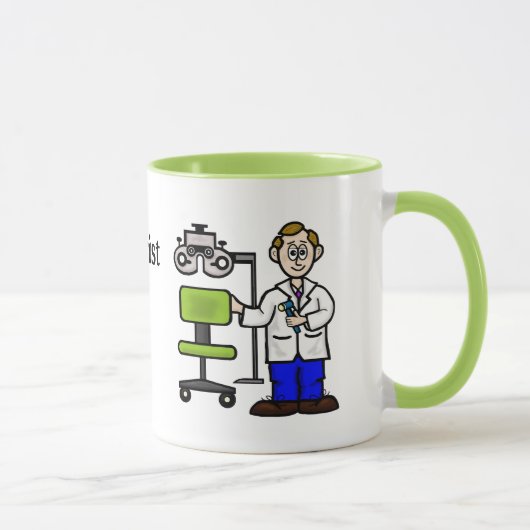 Médecin des yeux et chaise d'examen Mug (Droite)