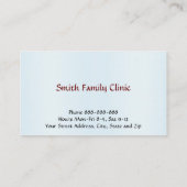 Médecin Docteur Médicale Carte de visite Symbole (Dos)