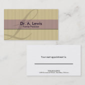 Médecin et carte de visite Médicale - monogramme (Devant / Derrière)