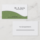 Médecin et carte de visite Médicale - victoriens (Devant / Derrière)