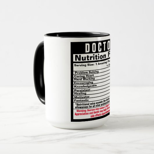 Médecin Funny Éléments nutritifs Cadeau Mug (Devant gauche)