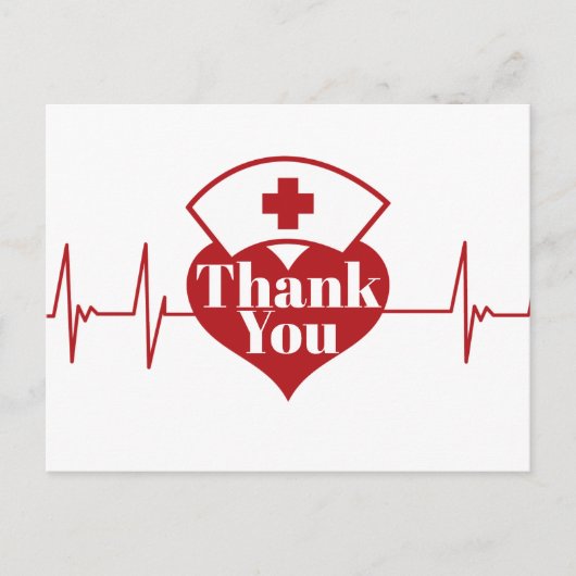Médecin, Infirmière, carte de remerciements Médica (Devant)