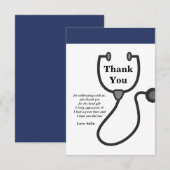 Médecin, Infirmière, carte de remerciements Médica (Devant / Derrière)