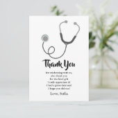 Médecin, Infirmière, carte de remerciements Médica (Debout devant)