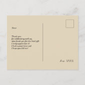 Médecin, Infirmière, carte de remerciements Médica (Dos)