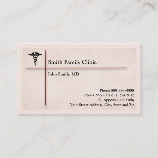 Médecin Médicale Carte de visite de symbole (Devant)