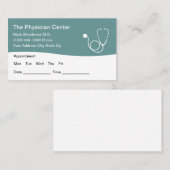 Médecin Médicale Cartes de visite de rendez-vous (Devant / Derrière)
