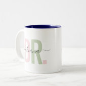Médecin moderne personnalisé PhD Mug Nom personnal (Devant gauche)