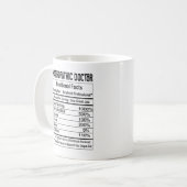 Médecin naturopathique Nutrition Facts 11oz Mug (Devant gauche)