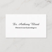 Médecin Obstétricien Gynécologue Carte de visite (Dos)