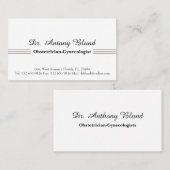 Médecin Obstétricien Gynécologue Carte de visite (Devant / Derrière)