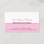 Médecin Obstétricien-gynécologue Carte de visite (Devant)
