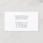 Médecin pédiatrique Carte de visite (Dos)