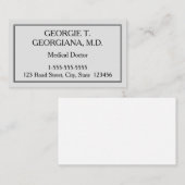 Médecin personnalisable carte de visite (Devant / Derrière)