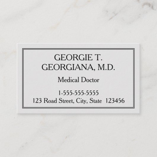 Médecin personnalisable carte de visite (Devant)