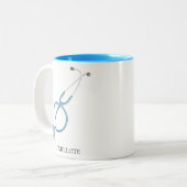 Médecin personnalisé Stethoscope Nom Mug (Devant gauche)