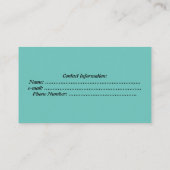 Médecin professionnel carte de visite (Dos)