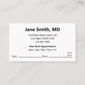 Médecins Bureau Noir Blanc Rendez-vous Rappel (Devant)