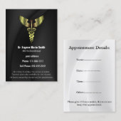 Médecins carte de visite avec rendez-vous (Devant / Derrière)