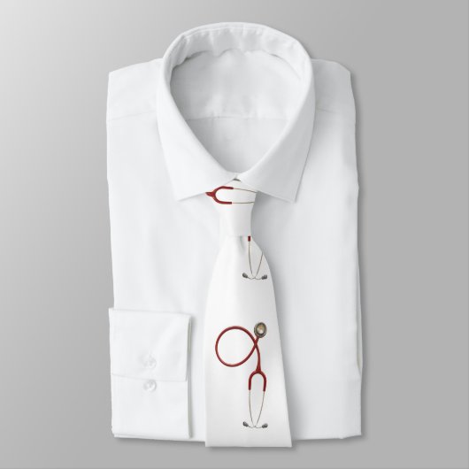 Médecins cravate avec Stethoscope en blanc (Attaché)