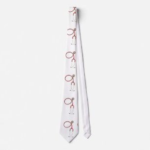 Médecins cravate avec Stethoscope en blanc